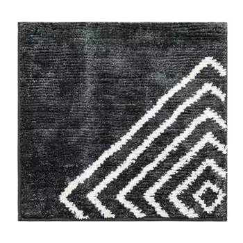 Коврик для туалета Bath Plus Ромб 50x50 см цвет черный с белым рисунком