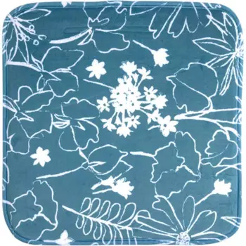 Коврик для туалета Вуаль 45x45 см цвет синий белый