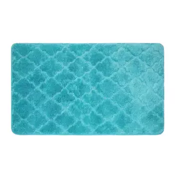 Коврик для ванной Bath Plus Лана 70x120 см цвет бирюзовый