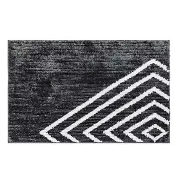 Коврик для ванной Bath Plus Ромб 50x80 см цвет черный с белым рисунком