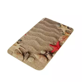 Коврик для ванной Delphinium Пляж 45x75 см цвет бежевый