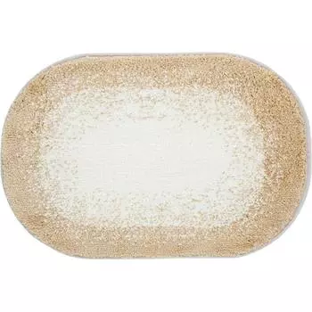 Коврик для ванной Bath Plus Фокус овальный 60x90 см цвет бежевый