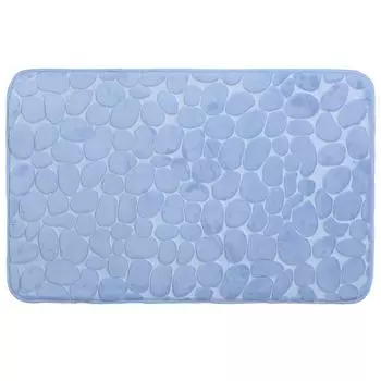 Коврик для ванной Grampus 80х50 см цвет голубой