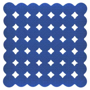 Коврик для ванной Мультидом противоскользящий массажный 43x45 см цвет синий