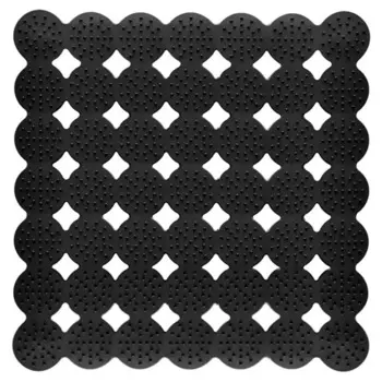 Коврик для ванной Мультидом противоскользящий массажный 43x45 см цвет черный