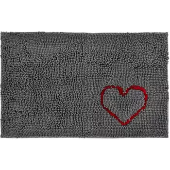 Коврик для ванной Swensa Heart 50x80 см цвет серый