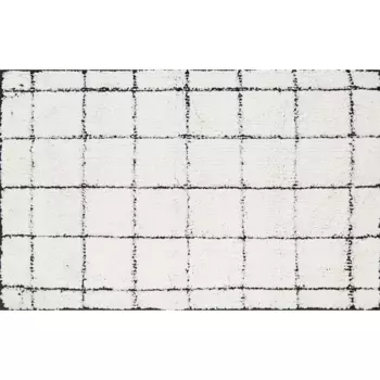 Коврик для ванной Swensa Note 50x80 см цвет бело-черный