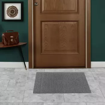 Коврик грязезащитный 45x60 см цвет серый металлик