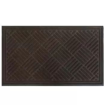 Коврик Inspire Hayden 45x75 см полиэстер на резине цвет коричневый