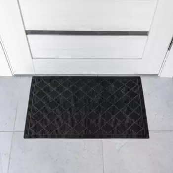 Коврик придверный ПВХ 40x60 см цвет черный