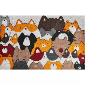 Коврик вырезной ПВХ Котики 60x90 см цвет разноцветный