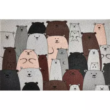 Коврик вырезной ПВХ Мишки 60x90 см цвет разноцветный