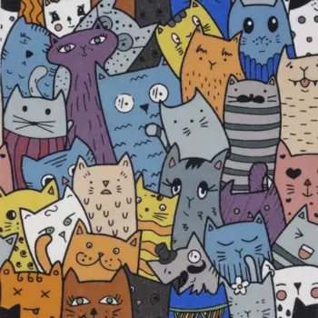 Ковровое покрытие «Cats» 203_6700, 2 м, цвет разноцветный