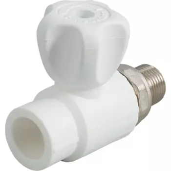 Кран для радиатора прямой RTP 1/2"x20 мм полипропилен белый