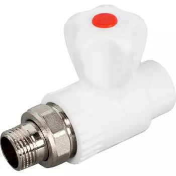 Кран для радиатора прямой Ростерм 1/2"x20 мм полипропилен ручка барашек