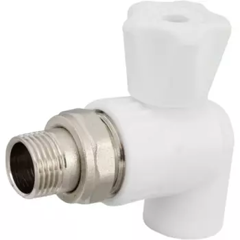 Кран для радиатора угловой Valfex 1/2"x20 мм полипропилен