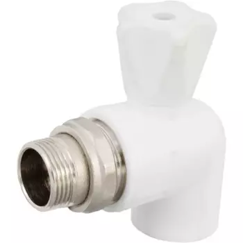 Кран для радиатора угловой Valfex 3/4"x25 мм полипропилен
