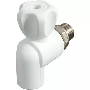Кран для водяного радиатора угловой RTP 1/2"x20 мм НР полипропилен