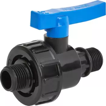 Кран ПНД Политэк 1/2"x1/2" наружная резьба