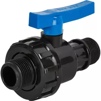 Кран ПНД Политэк 1"x1" наружная резьба