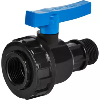 Кран ПНД Политэк 1"x1" внутренняя-наружная резьба