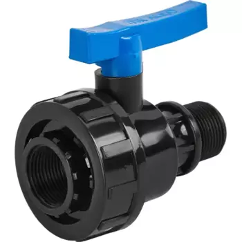 Кран ПНД Политэк 3/4"x3/4" внутренняя-наружная резьба