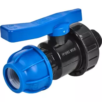 Кран ПНД Политэк наружная резьба 20x1/2" полипропилен