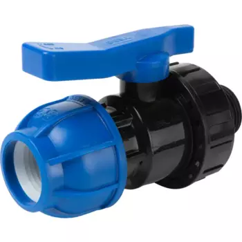 Кран ПНД Политэк наружная резьба 32x1" полипропилен