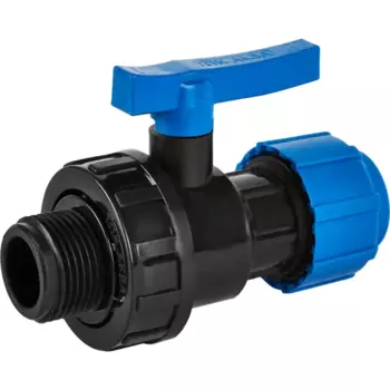 Кран разъемный ПНД ТПК-Аква 25x1" наружная резьба