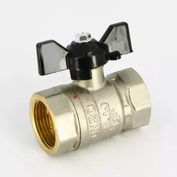 Кран шаровой LD Pride 3/4" полный проход внутренняя резьба ручка бабочка