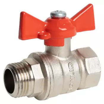 Кран шаровой Monlid DN15 PN40 1/2" ВР/НР латунь ручка бабочка