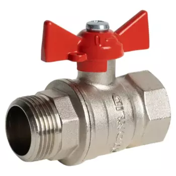 Кран шаровой Monlid DN20 PN40 3/4" ВР/НР латунь ручка бабочка