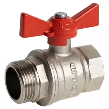 Кран шаровой Monlid DN25 PN40 1" ВР/НР латунь ручка бабочка