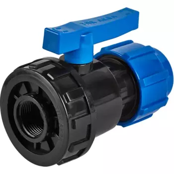 Кран шаровой Политэк 1"x40 мм внутренняя резьба полипропилен