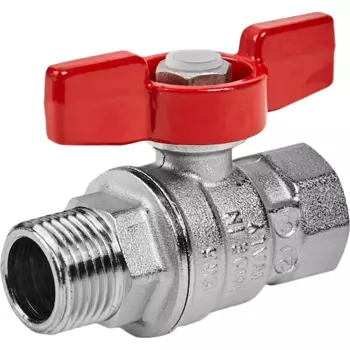 Кран шаровой полнопроходной прямой Giacomini 007-5501 DN15 PN35 1/2" ВР/НР ручка бабочка латунь