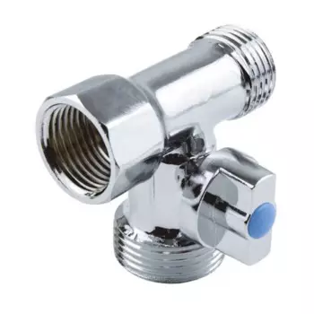Кран шаровой прямой Aquasfera DN15 PN10 1/2"x3/4"x1/2" ВР/НР латунь ручка флажок