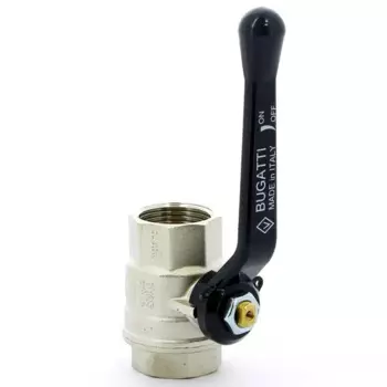 Кран шаровой прямой Bugatti Oregon 300 PN64 1" ВР латунь ручка рычаг