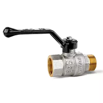 Кран шаровой прямой LD Pride 47DN15 PN40 1/2" ВР/НР ручка рычаг латунь