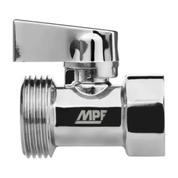 Кран шаровой прямой MPF PN24 1/2"x3/4" ВР/НР латунь ручка флажок