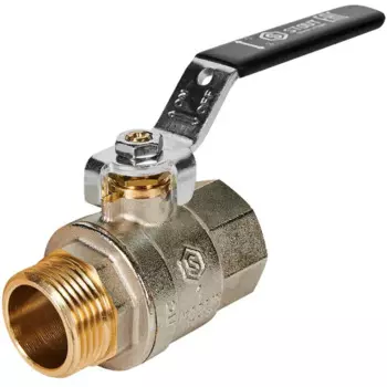 Кран шаровой прямой Stout DN25 PN40 1" ВР-НР ручка рычаг латунь SVB-0003
