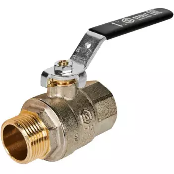 Кран шаровой прямой Stout SVB-0003 DN20 PN40 3/4"x20 ВР-НР ручка рычаг латунь