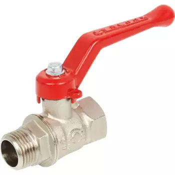 Кран шаровой прямой Valfex DN15 PN24 1/2" ВР/НР ручка флажок латунь