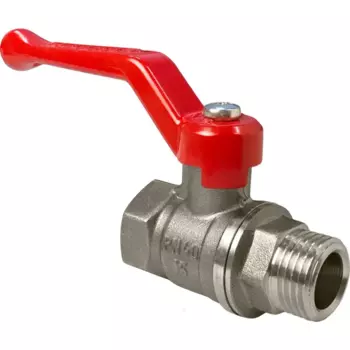 Кран шаровой прямой Valfex DN20 PN24 3/4" ВР/НР ручка флажок латунь