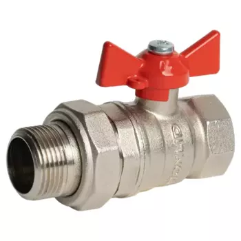 Кран шаровой с американкой Monlid DN20 PN40 3/4" ВР/НР латунь ручка бабочка