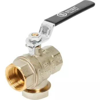 Кран шаровой с фильтром Stout плоский 3/4" внутренняя резьба