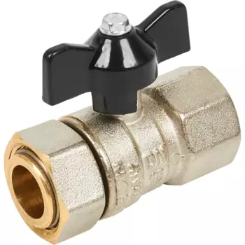 Кран шаровой Stout 3/4"x3/4" внутренняя резьба ручка бабочка