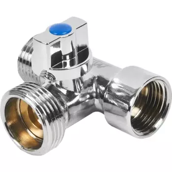 Кран шаровой трёхпроходной MPF 1/2"x3/4"x1/2" с отражателем наружная-внутренняя резьба