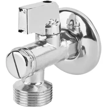 Кран шаровой угловой MPF 1/2"х3/4" с фильтром и отражателем наружная резьба