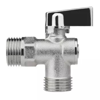 Кран шаровой угловой MPF Compact DN15 PN24 1/2" НР латунь ручка флажок