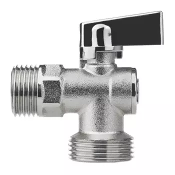 Кран шаровой угловой MPF Compact DN15 PN24 1/2"x3/4" НР латунь ручка флажок